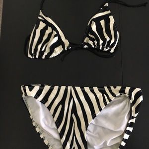 Carmen Marc Valvo Zebra Print Bikini